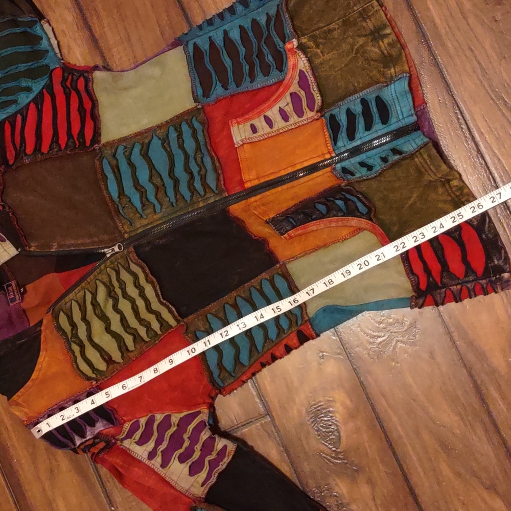 Rising International Multicolor Patchwork Jacket.… - image 8